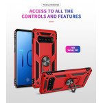 Wholesale Galaxy S10+ (Plus) Tech Armor Ring Grip Case with Metal Plate (Black)